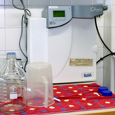 Reinstwassersystem PURELAB Classic in der Testwäscherei von Hermes Hansecontrol