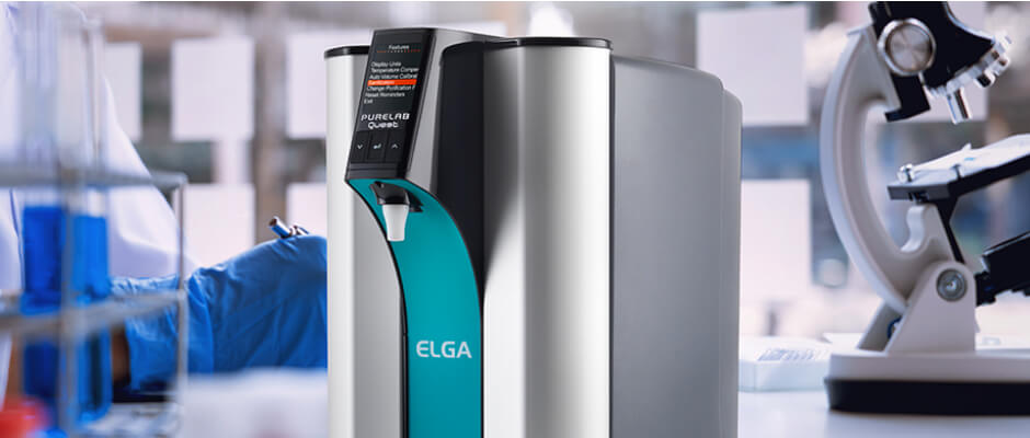 Reinstwassersystem PURELAB Quest steht auf Labortisch
