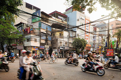 Verkehr in Vietnam - eine Ursache der Luftverschmutzung