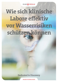 Titel des White Papers: Wie sich klinische Labore vor Wasserrisiken schützen können